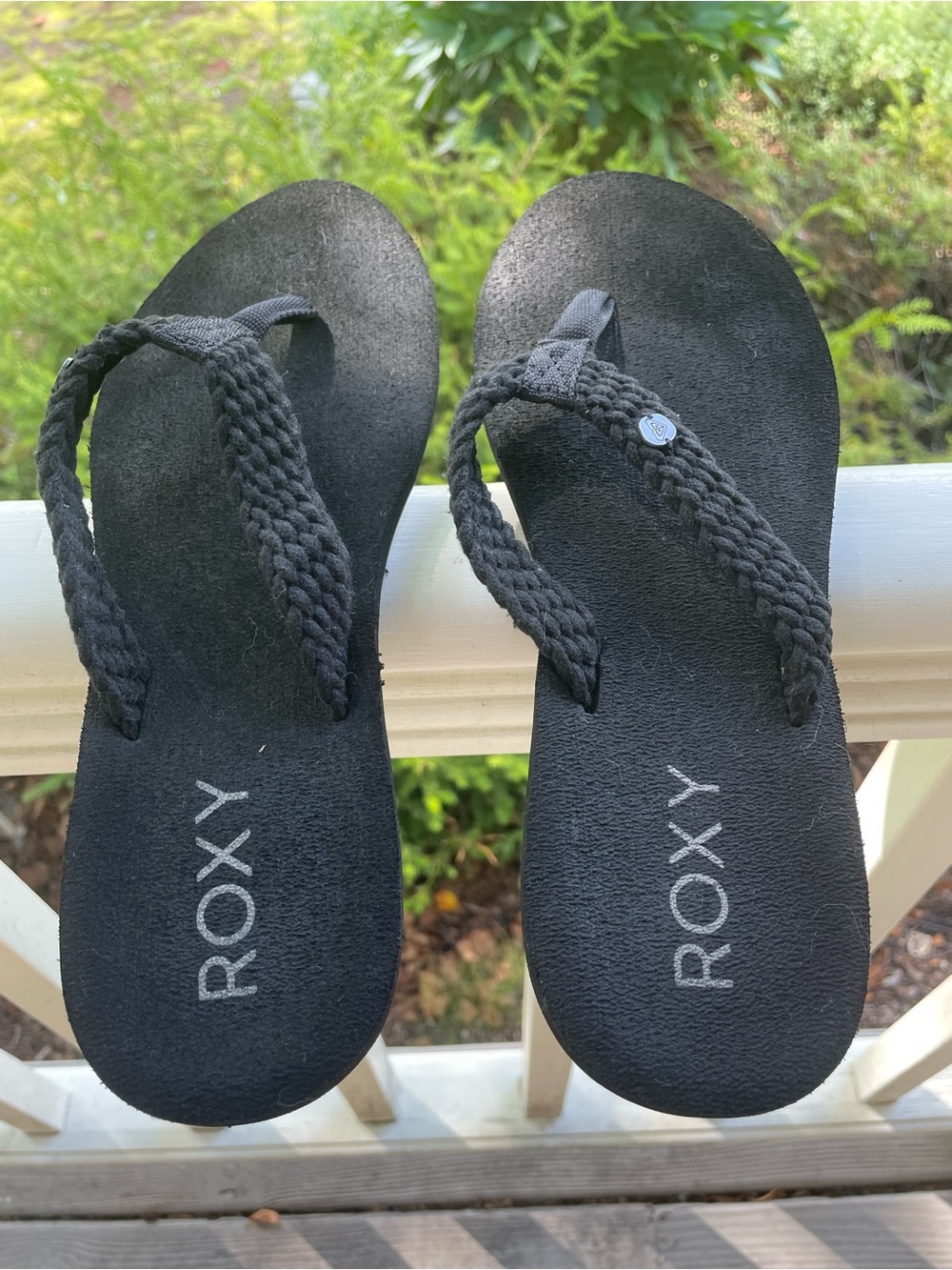 Roxy Women's Black Braided Strap Sandals